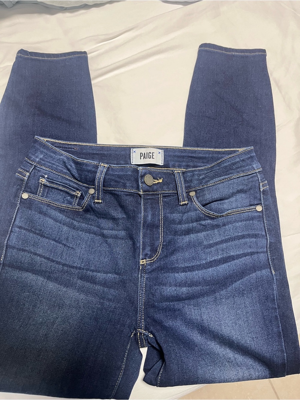 Paige Skinny Jeans Blue Waist 28 Like New